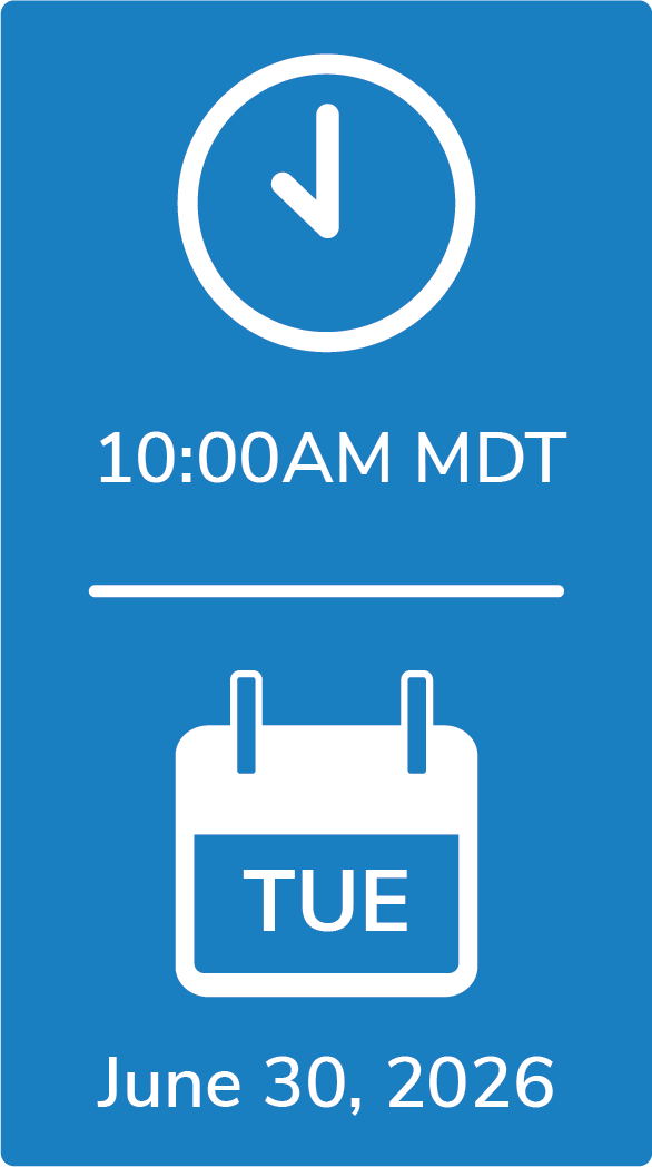 Webinar date and time badge: 10:00 AM MDT, Tuesday, June 30, 2026